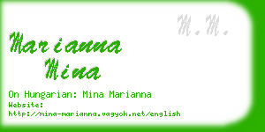 marianna mina business card